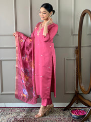 NIVYA VISCOSE CHANDERI SUIT SET