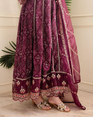 Meera Maroon Voluminous Anarkali Suit Set