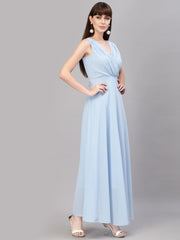 Tokyo Talkies Women SKY Solid GOWN Dresses