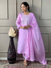 MARIA VISCOSE CHANDERI SUIT SET