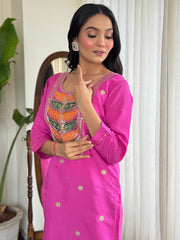 WOMEN Embrodairy Stright Kurta Set