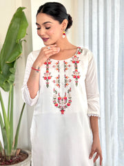 PURVAA Kurti chanderi viscose SUIT SET