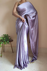 Women's Ready to Wear SIVIGA TULIP Satin Silk 1 Minute Pre Pleated Heavy Saree with Designer Hand Work Tassels