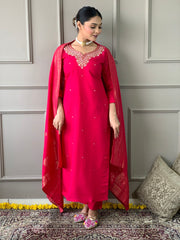 ISHANI VISCOSE CHANDERI SUIT SET