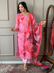 KORAM VISCOSE CHANDERI SUIT SET