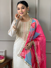 NARGIS VISCOSE CHANDERI SUIT SET