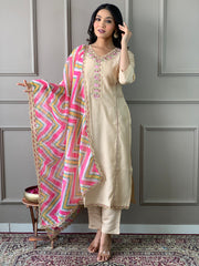 NOOR VISCOSE CHANDERI SUIT SET