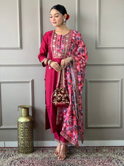 HAZEL VISCOSE CHANDERI SUIT SET