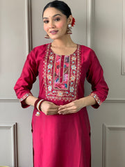 HAZEL VISCOSE CHANDERI SUIT SET