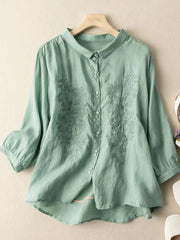 Bottle Green themed Bloom Top with cotton fabric