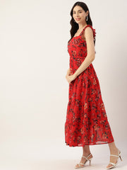 the Scarlet Petal Maxi Dress, a stunning addition to your wardrobe.